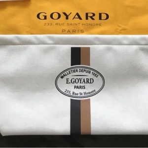 Goyard Necessaire Bag Ecru Pouch Clutch Organizer Canvas